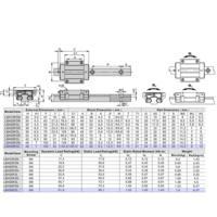 LSH35BK-F2L-N-SB-M6 AIRTAC PROFILE RAIL BEARING<br>LSH 35MM SERIES, NORMAL ACCURACY WITH MEDIUMIUM PRELOAD (SB), BOTTOM MOUNTING FLANGE - LONG BODY